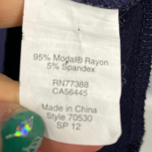 J.Crew, Size Small, Navy Modal Dress, Ruffle Layers, V Neck, Super Soft, EUC - Picture 2 of 7